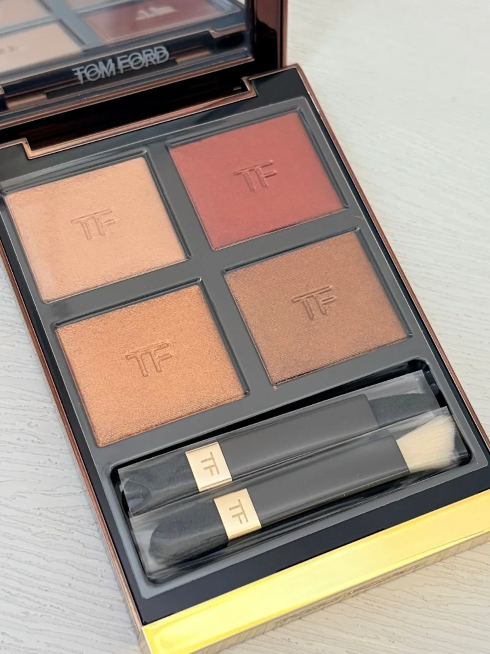 Tom‎ Ford Eye Color Quad Cognac Rose Eyeshadow Palette*NEW Case Has Light Scuffs